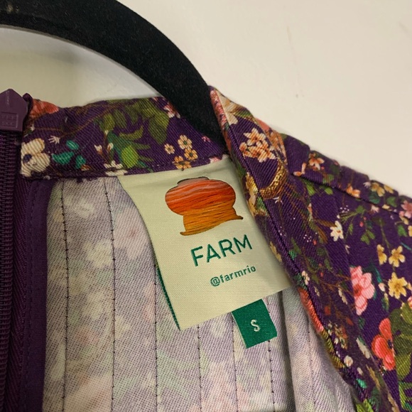 Farm Rio Floral Long Sleeve Jumpsuit in Dark Purple - Picture 5 of 14